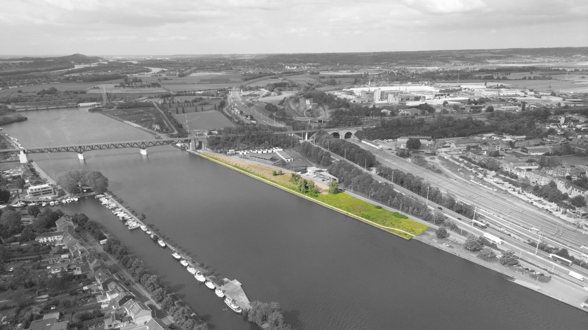 Photo aérienne de la parcelle concernée par ce projet
