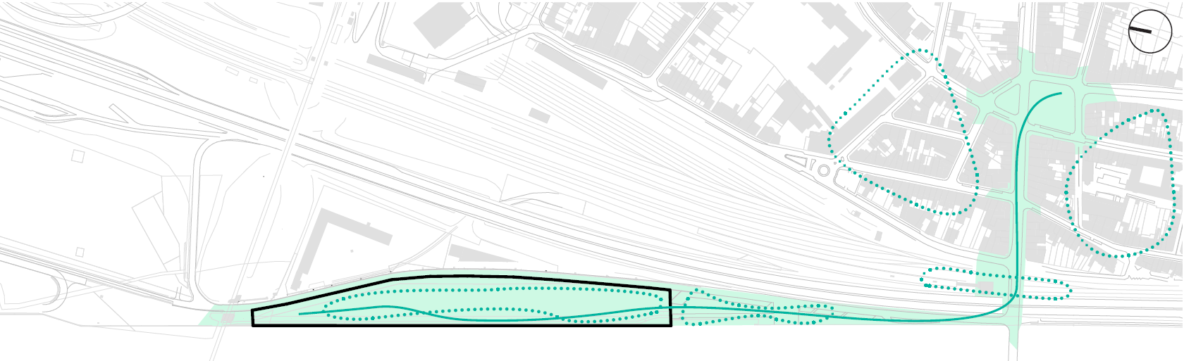 Plan de l'élargissement de la zone d'étude en y incluant le cœur de Visé